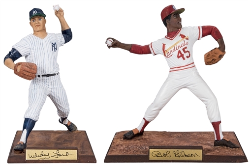 Whitey Ford and Bob Gibson Prosport Porcelain Statues